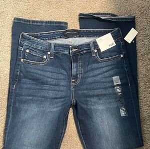 Aeropostale Women's Dark Blue Straight Leg Jeans - Brand New With Tags